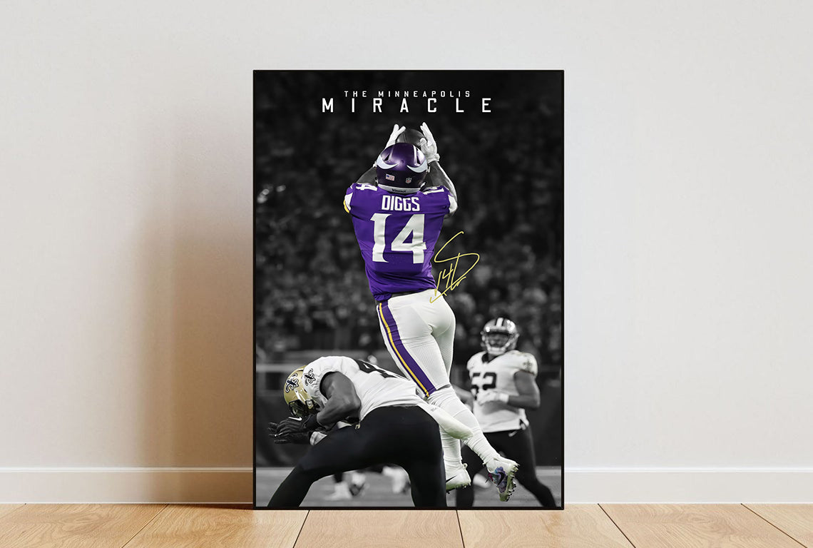 Minnesota Vikings, Minneapolis Miracle Nfl Gifts, Stefan Diggs, NFL Playoffs, NFL Prints