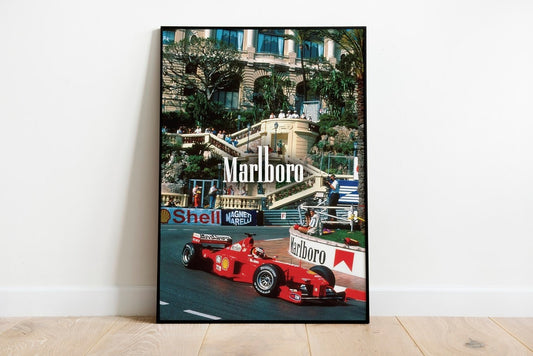 Vintage F1 Monaco Marlboro Poster – A Timeless Racing Icon