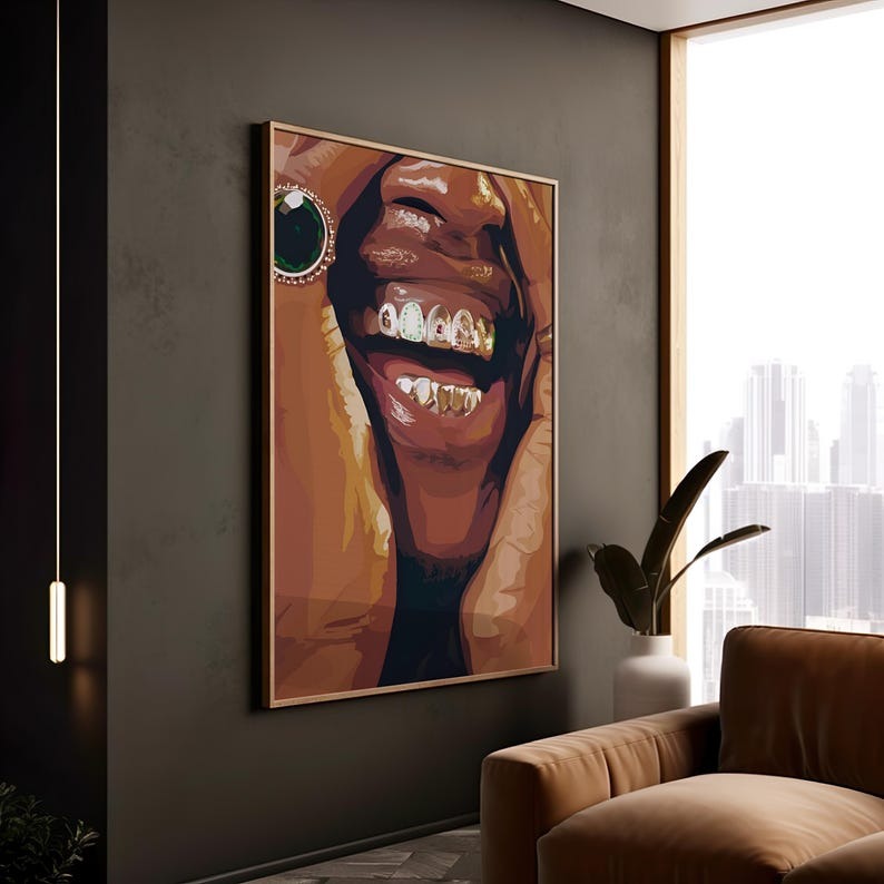 Men Wall Decor, Luxury Wall Art, Urban Wall Art, Hip-Hop Decor, Black Art, black man Wall Art, HypeBeast Wall Art